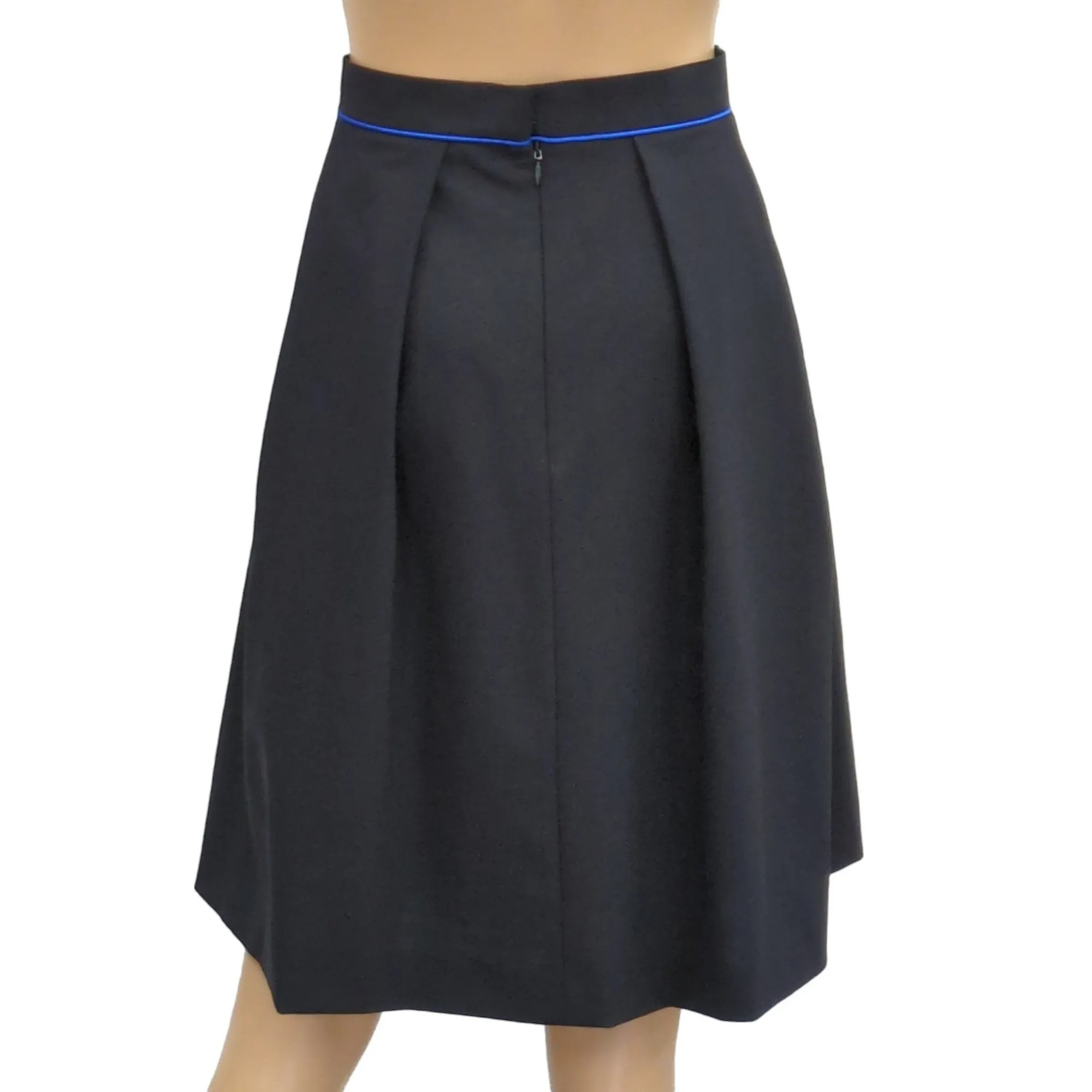 Flared Navy Blue Cepovett Skirt Size 40 Hotel Hostess Restaurant Professional Uniform.