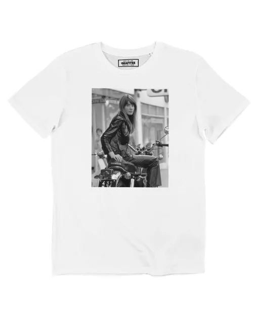 Françoise Hardy Honda 1969 Photo Vintage T-shirt - Grafitee