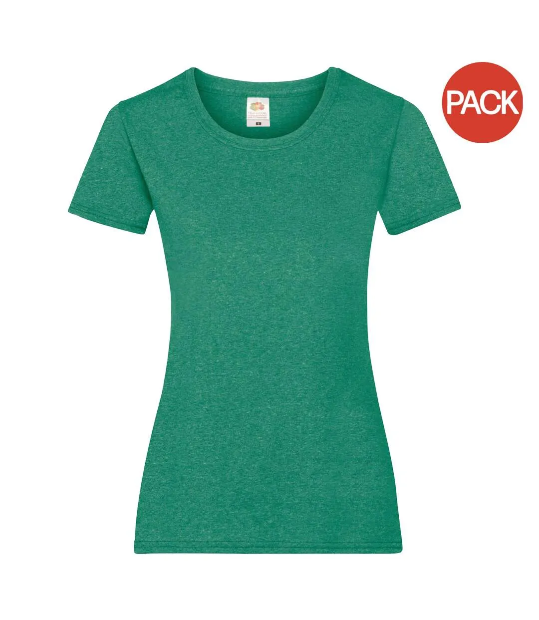 Fruit of the Loom Women's Green Heather Short Sleeve T-shirts