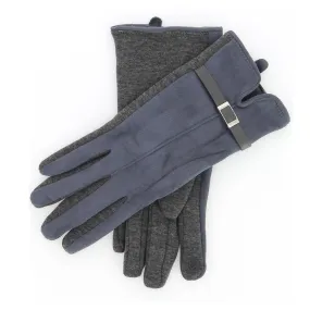 Gants bi-matière bleu et gris à 12,90€ par Gérard PASQUIER