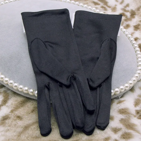 Gants De Mariage Court Doigt Pour Femmes Poignets Ivory Poignets En Satin Simple Gant De Mariée Luva De Noiva Accessoire Du 2,77