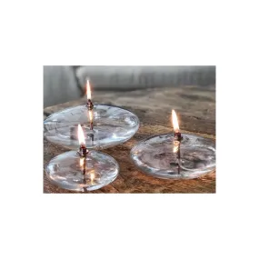 Glass Transparent Ellipse Oil Lamp Impression.