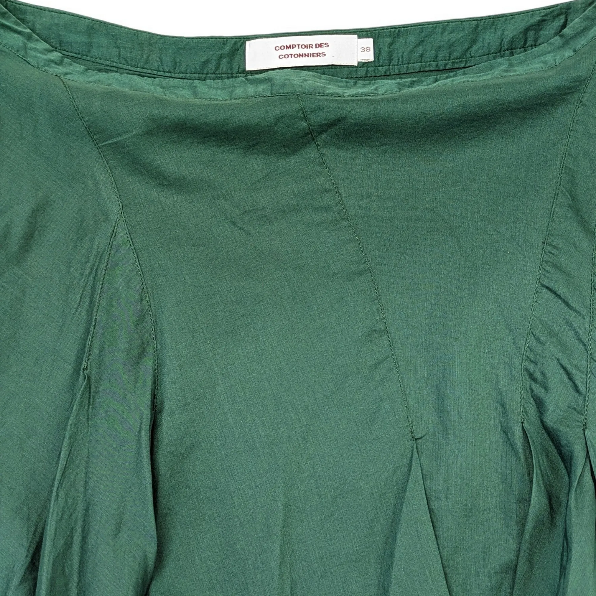 Green Cotton Asymmetric Skirt Size 38 - Comptoir Des Cotonniers