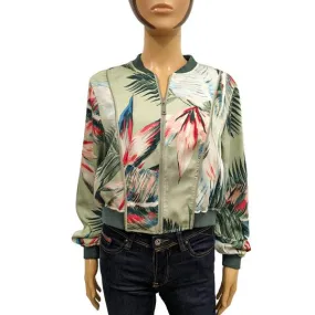 Guess Tropical Printed Bomber Jacket Teddy Blouson.