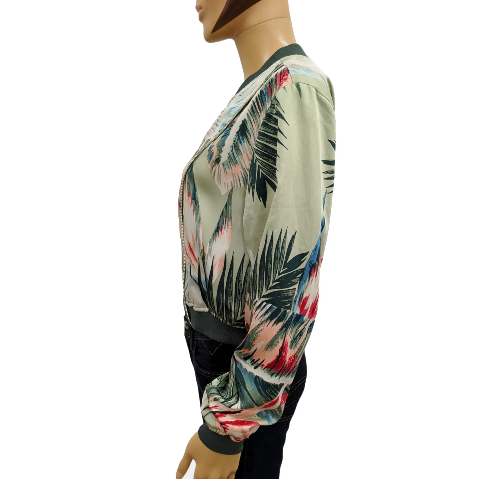 Guess Tropical Printed Bomber Jacket Teddy Blouson.