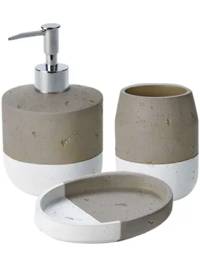 Guy Levasseur Bathroom Ceramic Set Taupe Grey