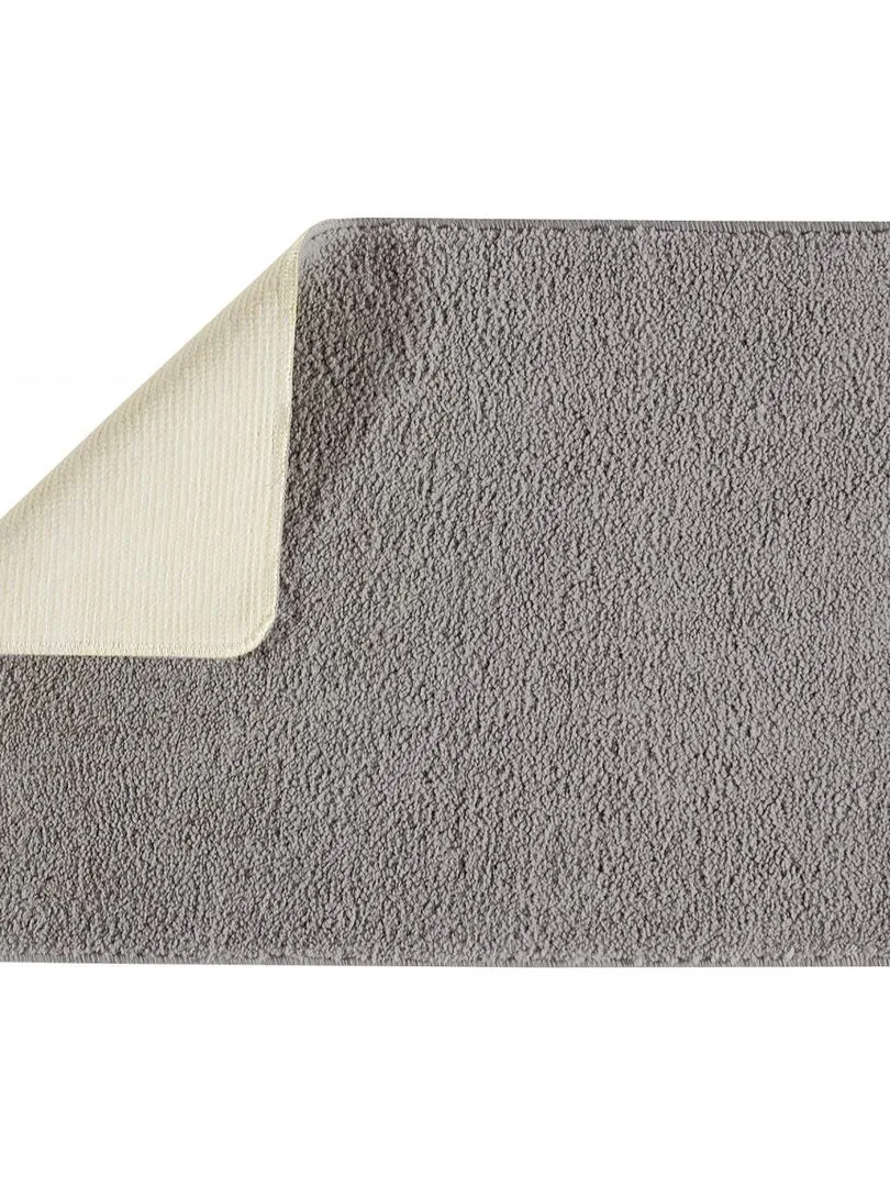 Guy Levasseur - Set of 2 plain gray polyester bath mats 50x80cm + contour 50x40cm - Gray