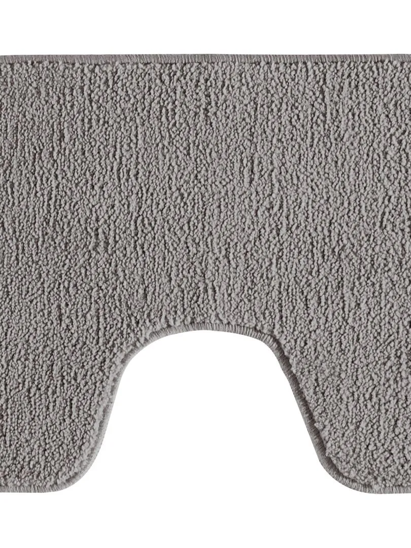 Guy Levasseur - Set of 2 plain gray polyester bath mats 50x80cm + contour 50x40cm - Gray