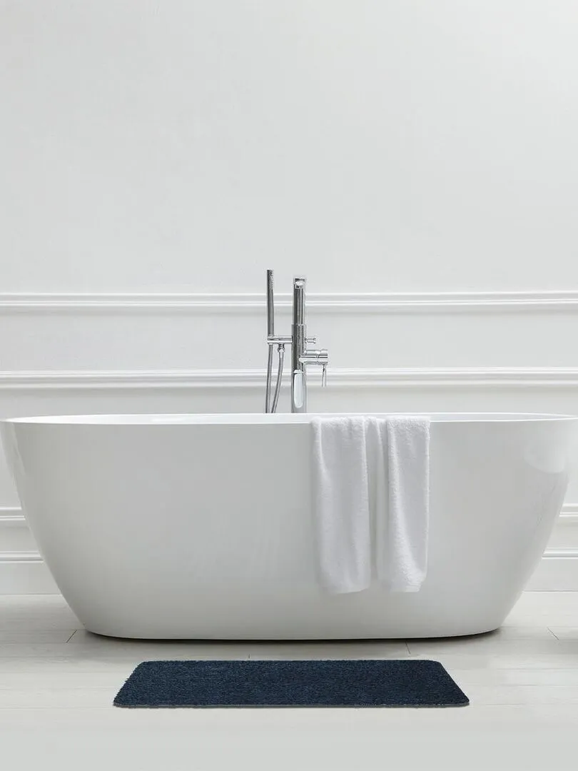 Levasseur Bath Mat - Solid Polyester - Blue