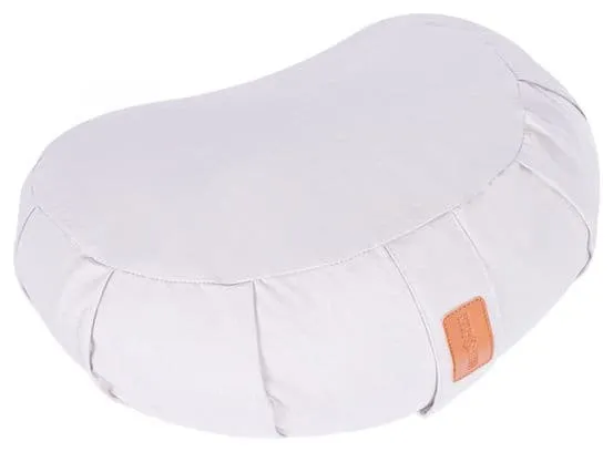 Half-Moon Meditation Cushion - Seat Height: 19 cm - Yoga Cushion with Spelt Filling - Cover