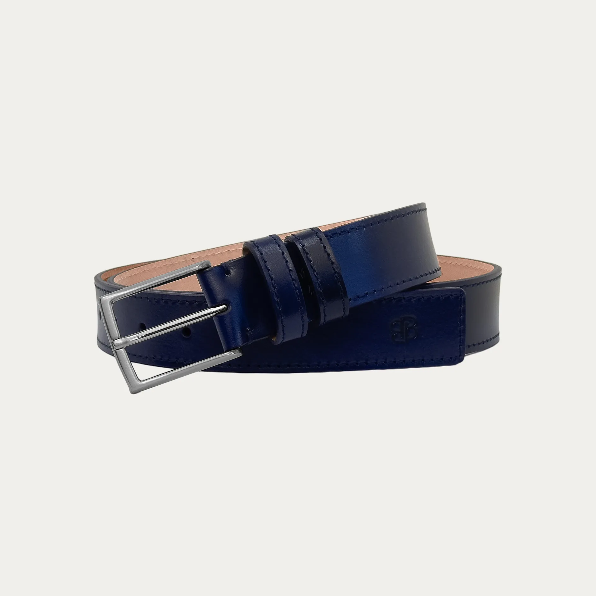 Hand-Dyed Navy Blue Belt | Luxury Belts BRUCLE