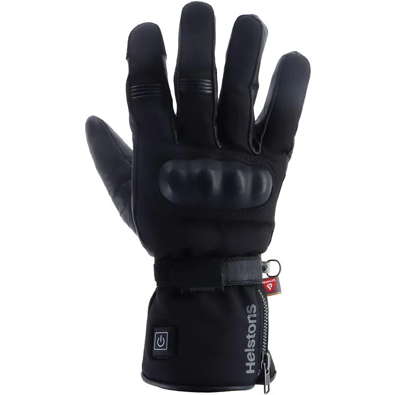 Winter Helstons Ecko Men Heated Fabric-Leather Motorcycle Gloves