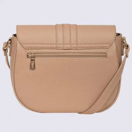 Hexagona taupe shoulder bag with flap for women | Igert Shoes & Leather Goods