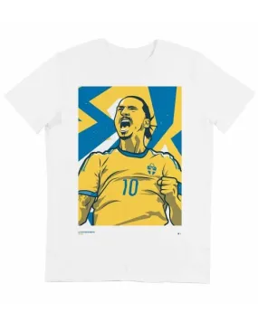 Ibrahimovic Sweden T-shirt | Zlatan with Swedish Jersey | Grafitee