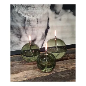 Sphere Glass Green Oil Lamp Impression