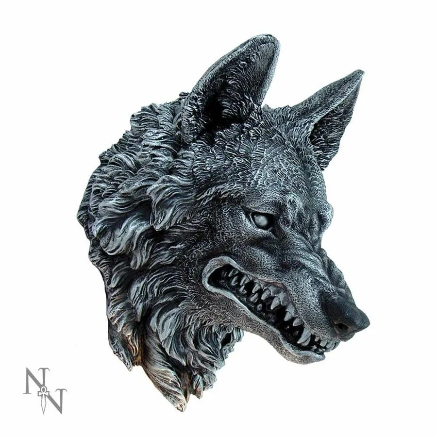 Impressive 30cm Resin Wolf Wall Head