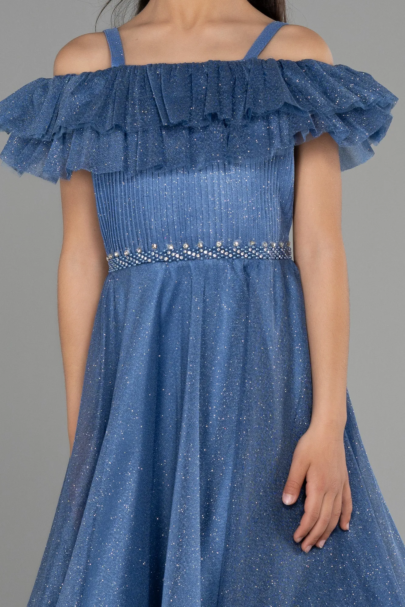 Indigo Long Evening Dress for Kids - ABU3728