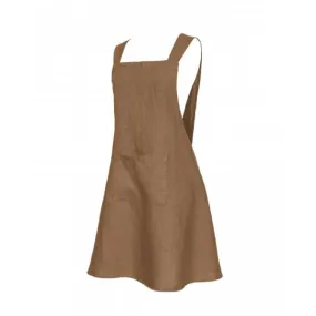 Japanese Linen Apron, Tabac Brown | AT THE NEIGHBORS'