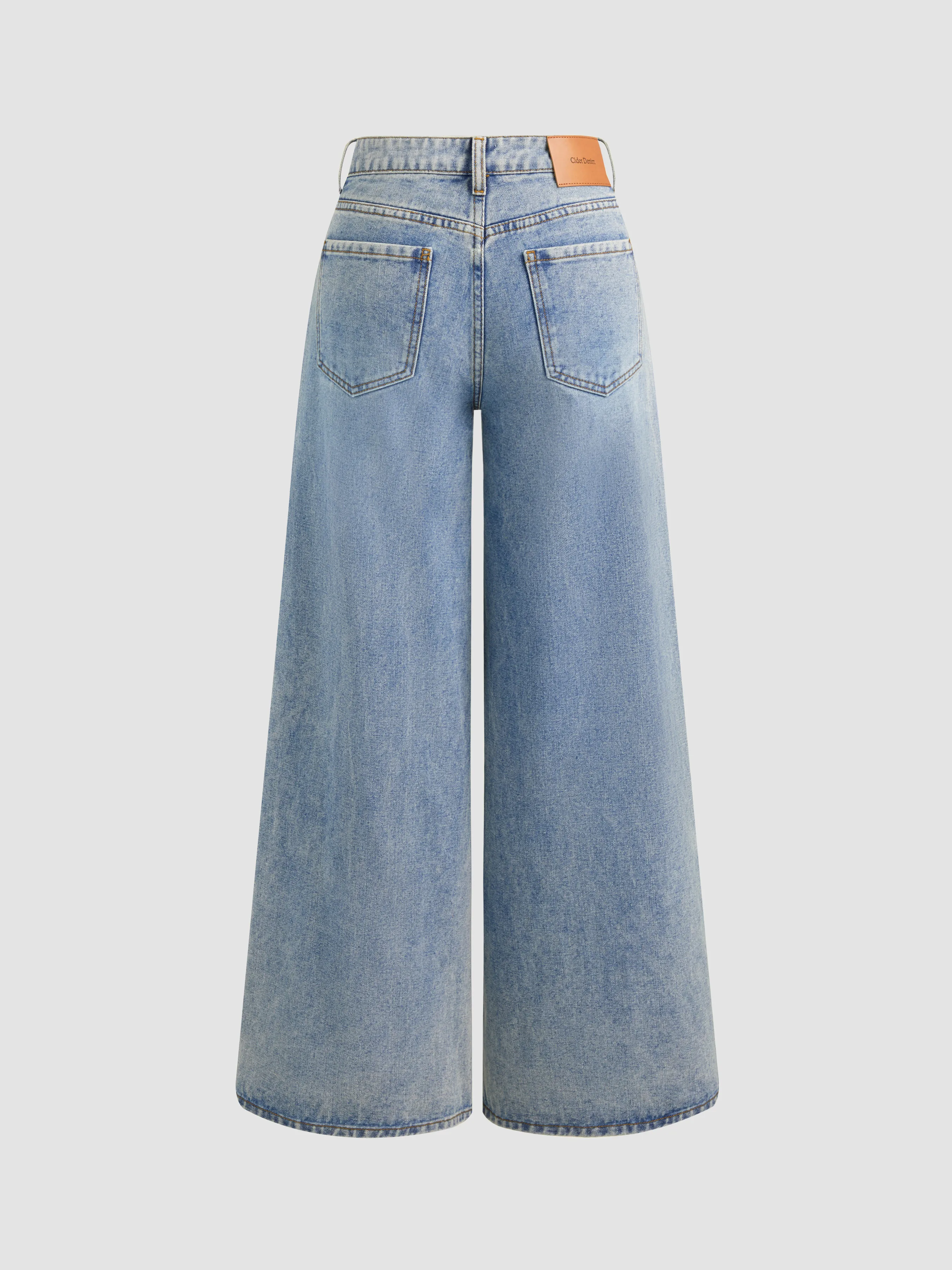 Wide-leg Baggy Low-rise Cider Denim Jeans