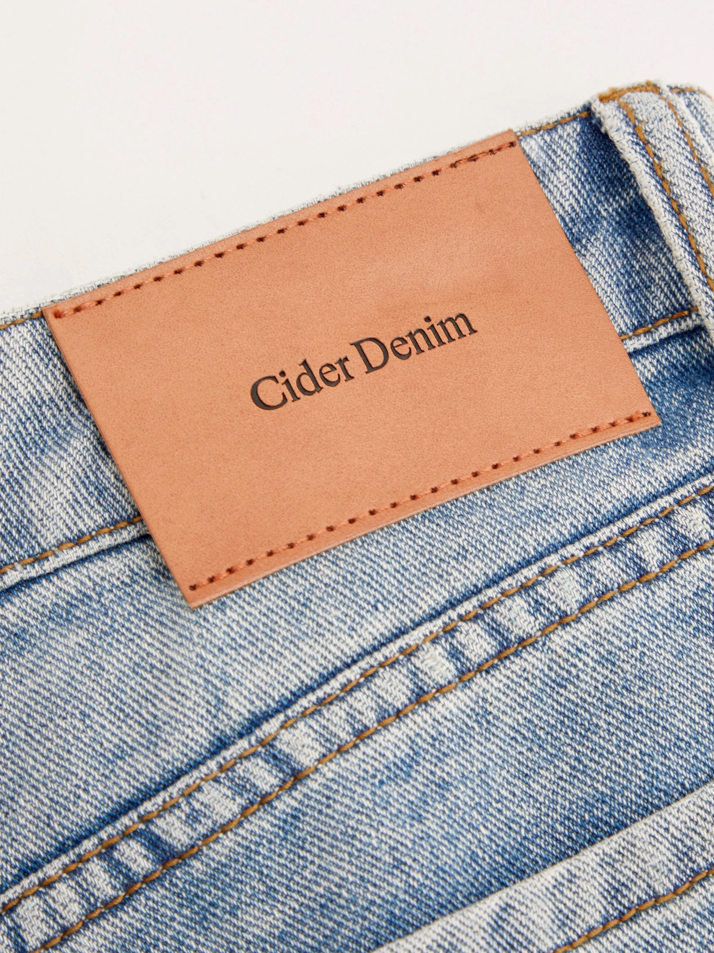 Wide-leg Baggy Low-rise Cider Denim Jeans