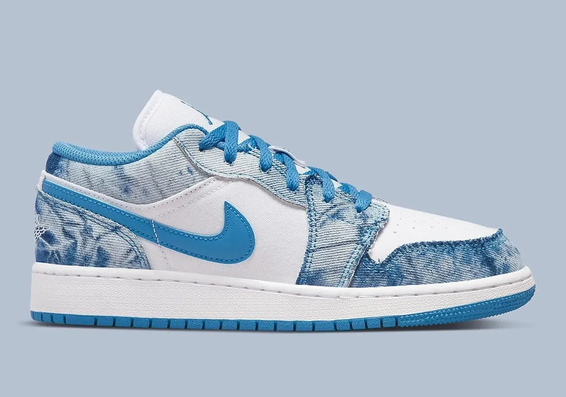 Jordan 1 Low Washed Denim - Men's Denim Sneakers.