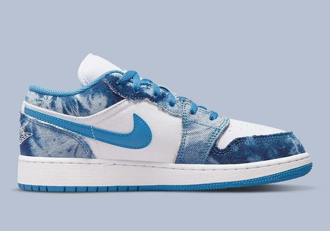 Jordan 1 Low Washed Denim - Men's Denim Sneakers.