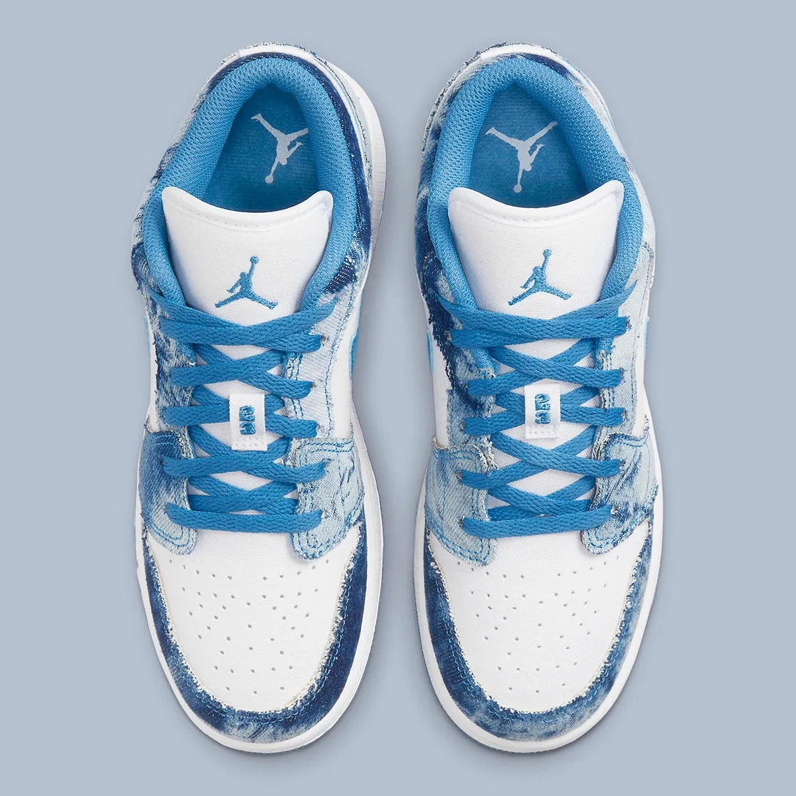 Jordan 1 Low Washed Denim - Men's Denim Sneakers.