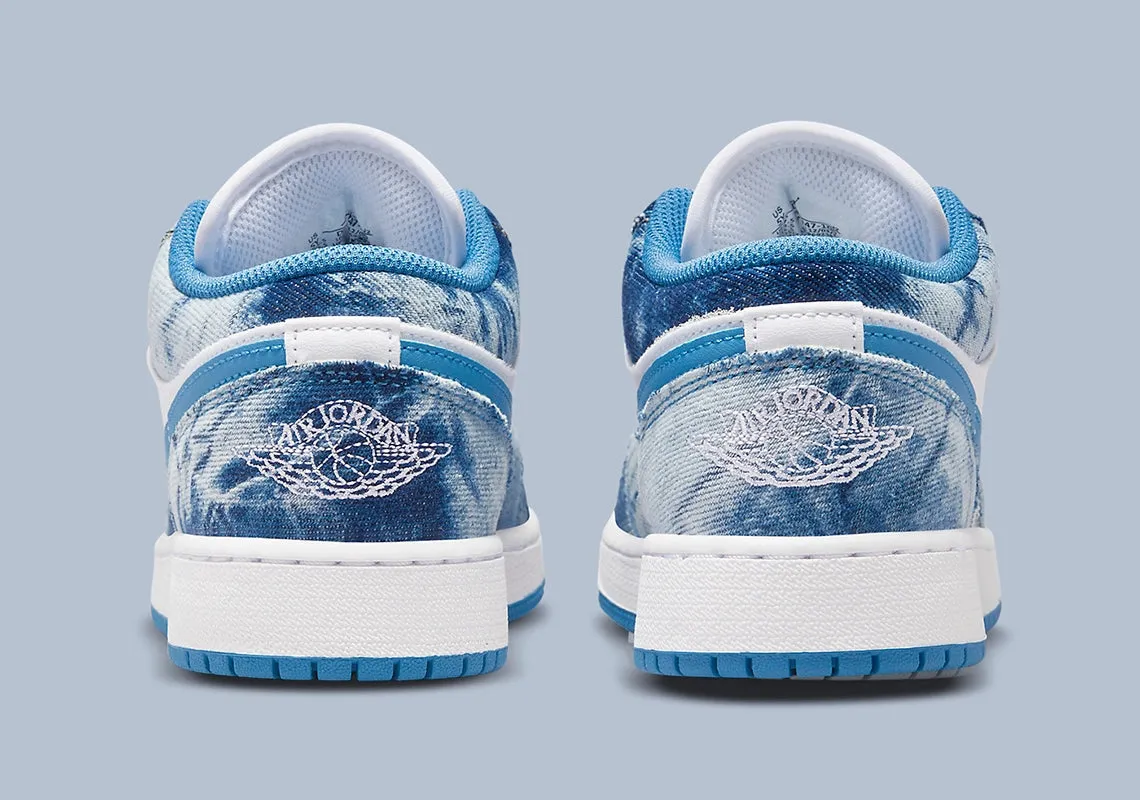 Jordan 1 Low Washed Denim - Men's Denim Sneakers.