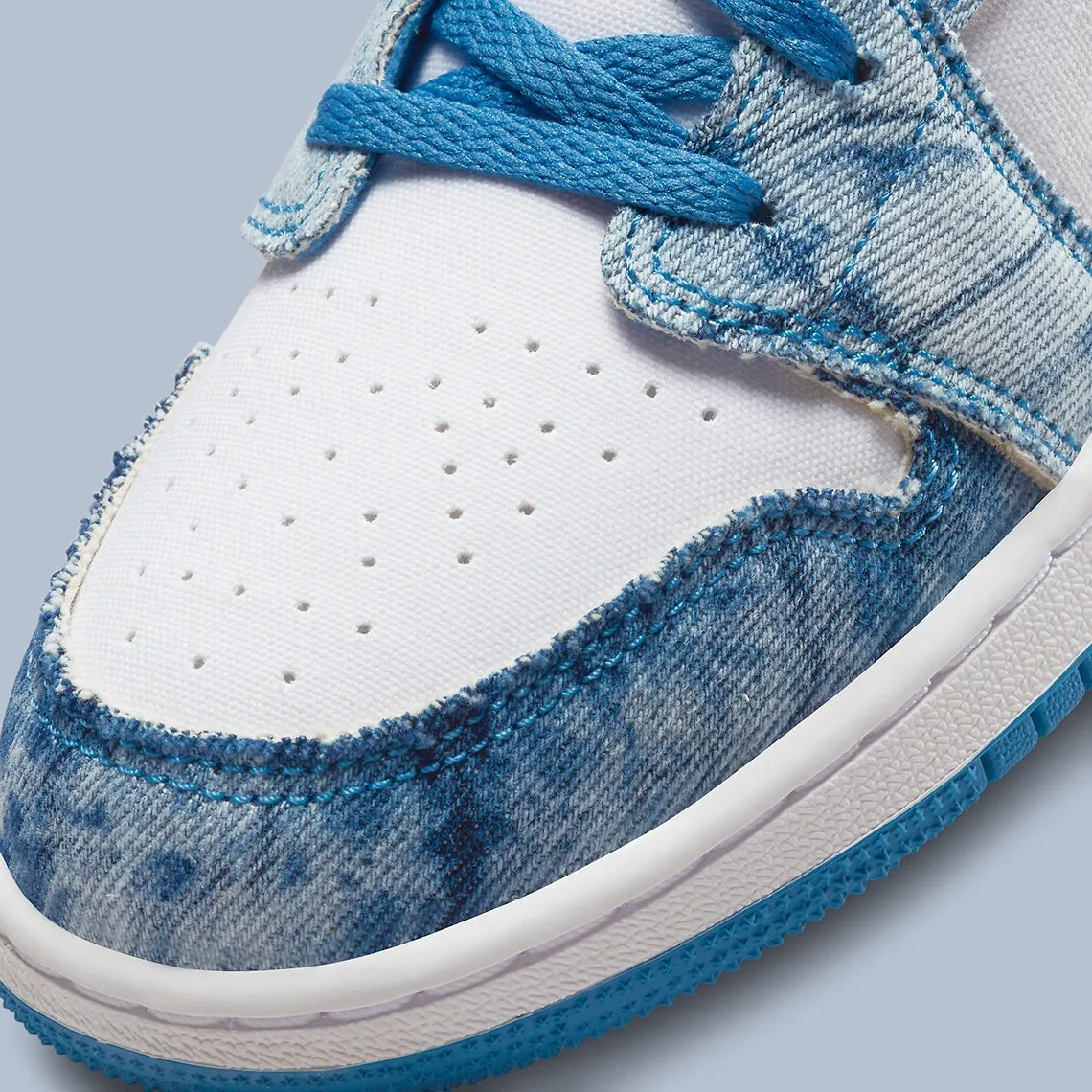 Jordan 1 Low Washed Denim - Men's Denim Sneakers.