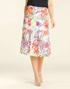 Stylish Printed Chiffon Skirt - Skirts