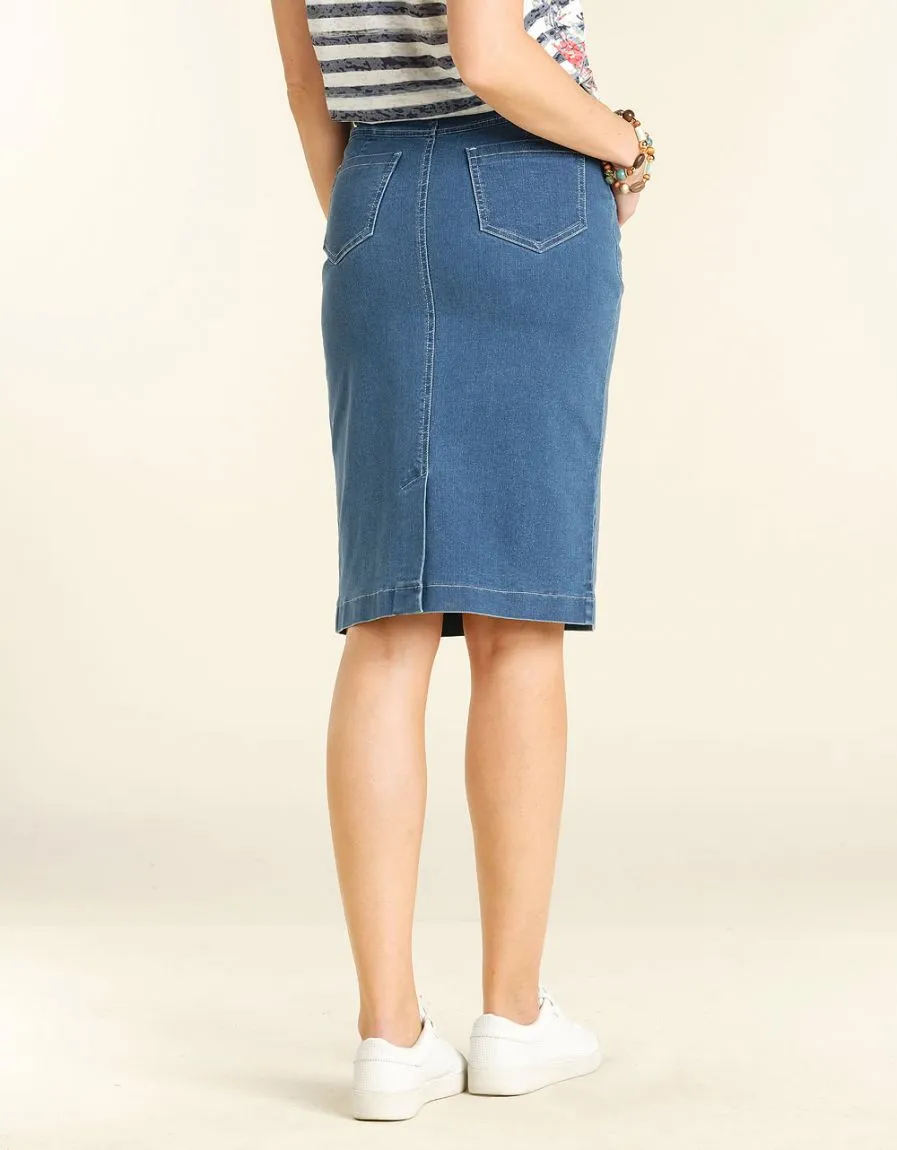 Light Blue Denim Skirt - Skirts