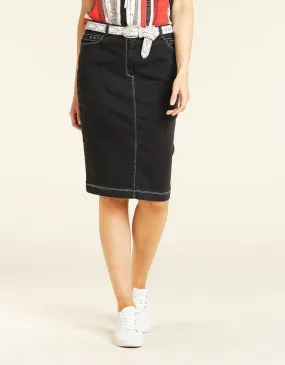 Black Denim Skirt - Skirts