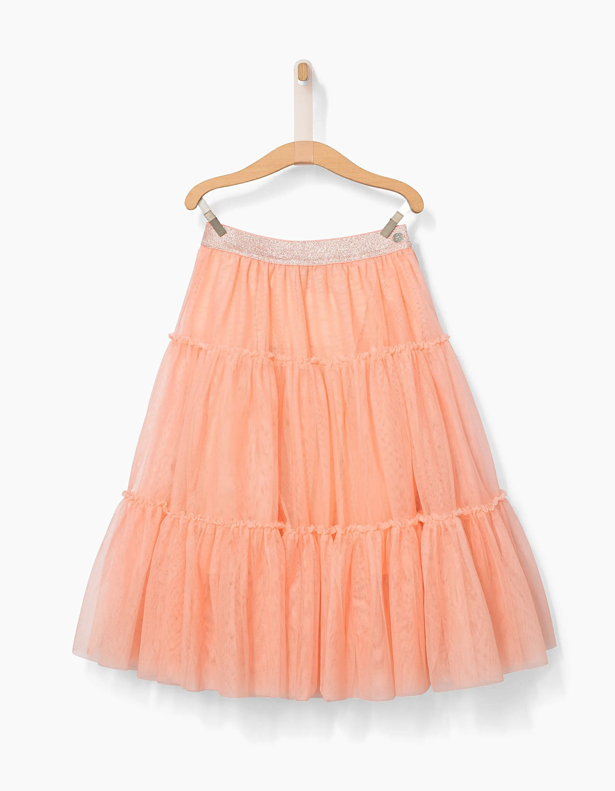 Jupe midi pêche en tulle fille