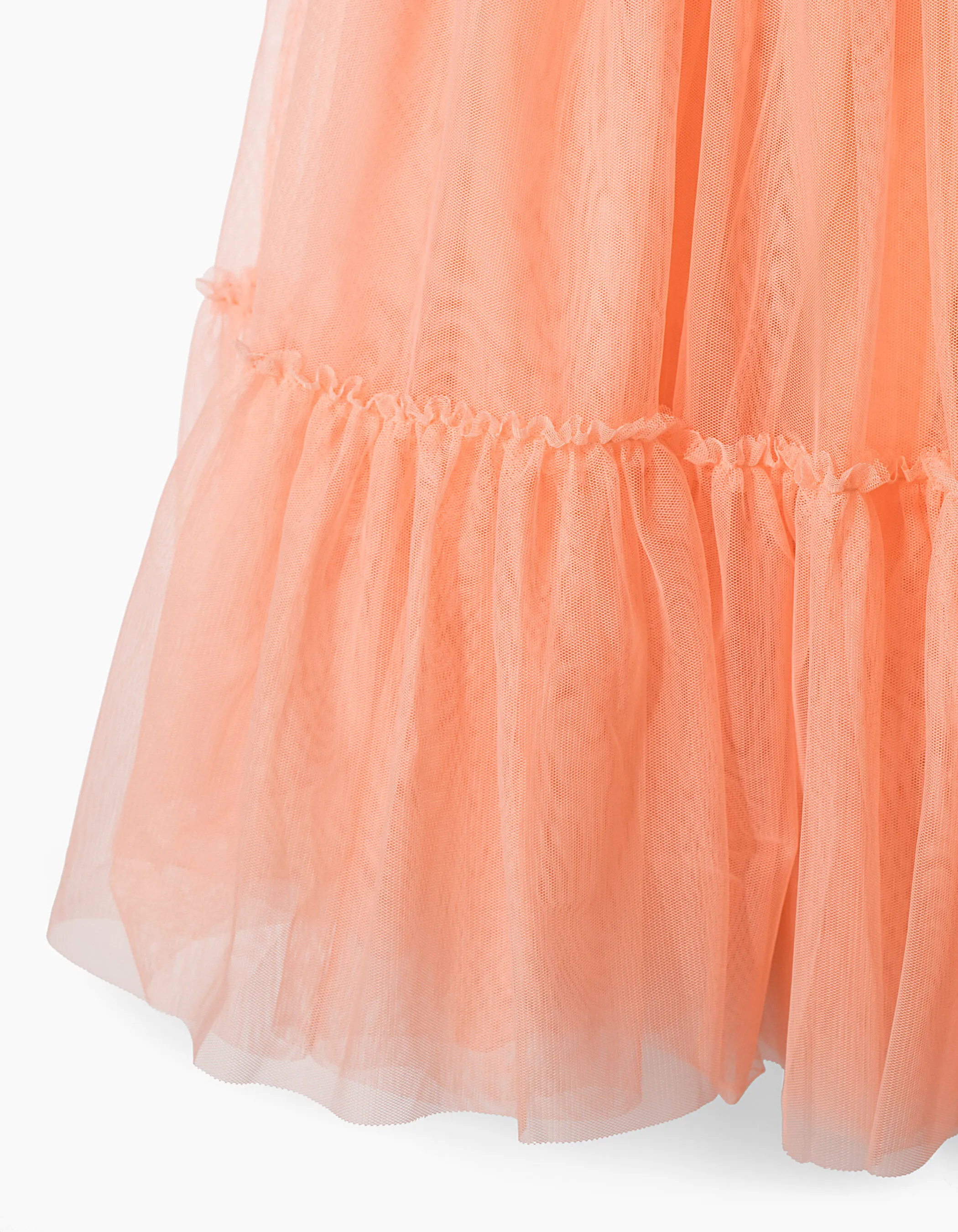 Jupe midi pêche en tulle fille