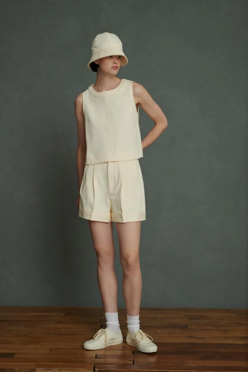 Women's Beige Iggy Short by Femme Soeur