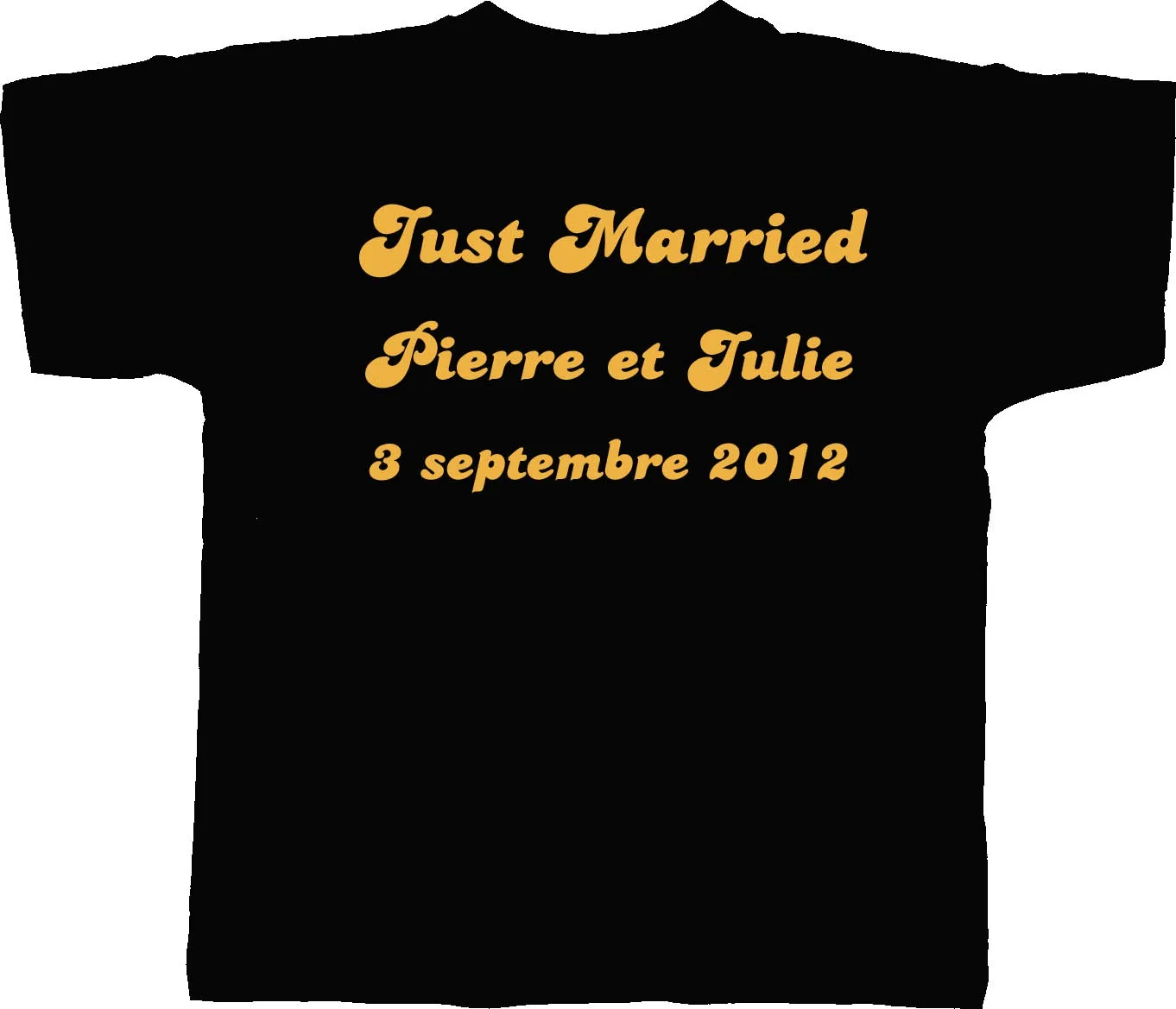 Just Married Couple's Personalized T-shirts - Wedding Gift Idea