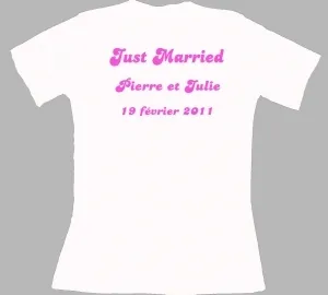 Just Married Couple's Personalized T-shirts - Wedding Gift Idea