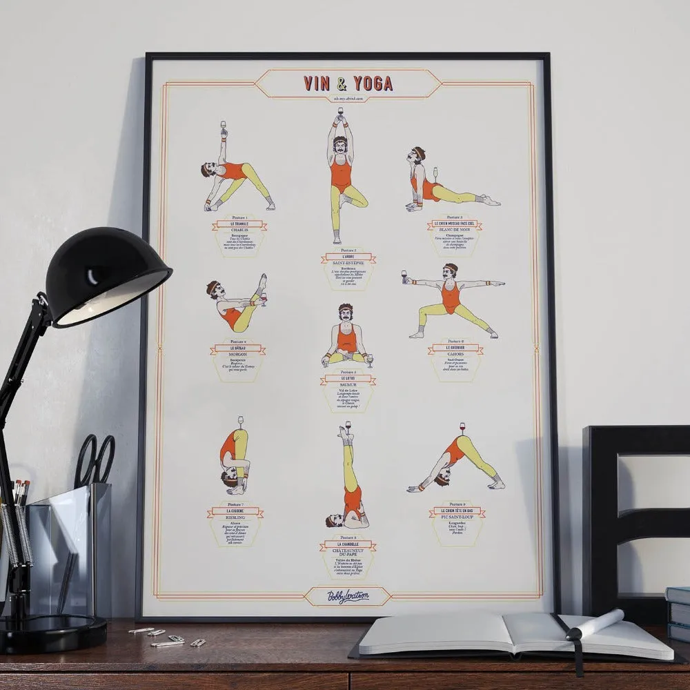 wine list - Vin & Yoga Poster