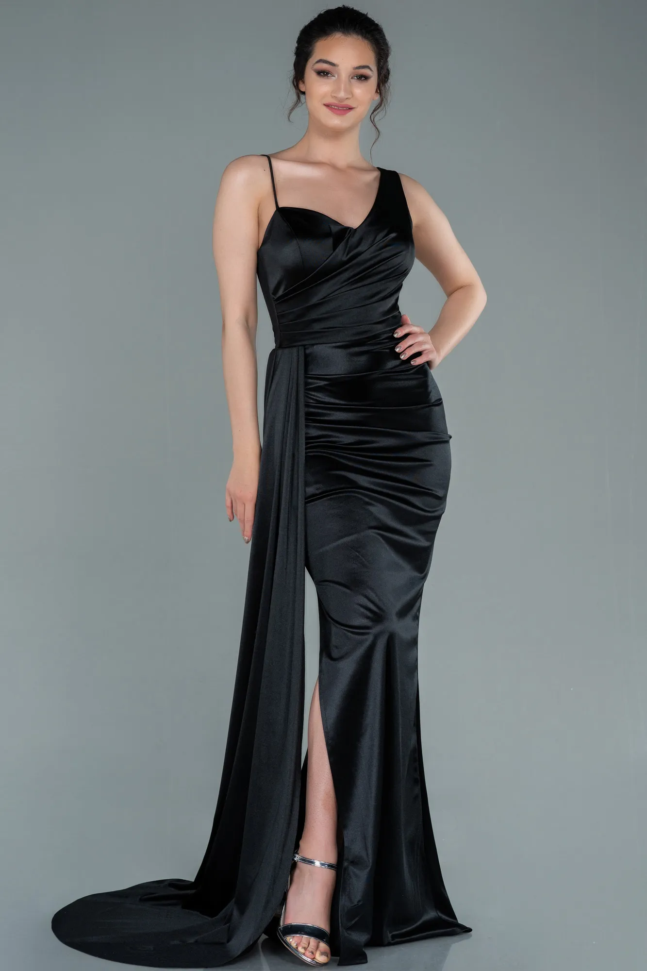 Long Black Evening Gown - Style ABU2373