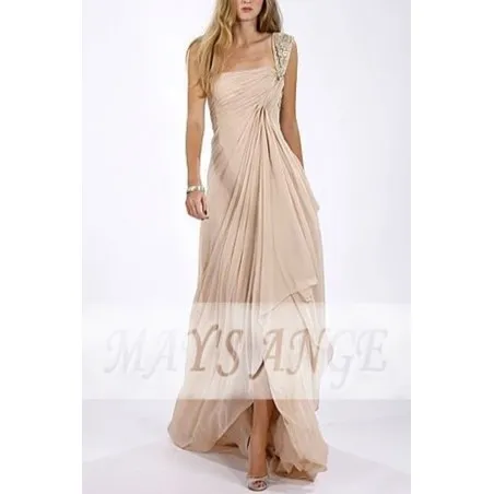 Long Elegant Vintage Pink Cocktail Evening Gown