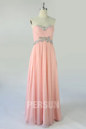 Long Evening Gown with Sweetheart Neckline