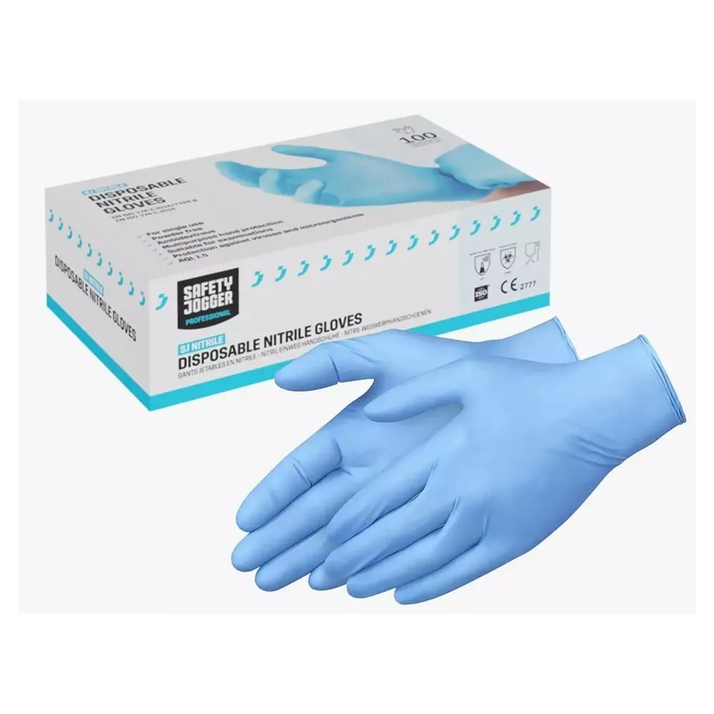 Pack of 100 disposable nitrile gloves chemical and pesticide I Sécurama.