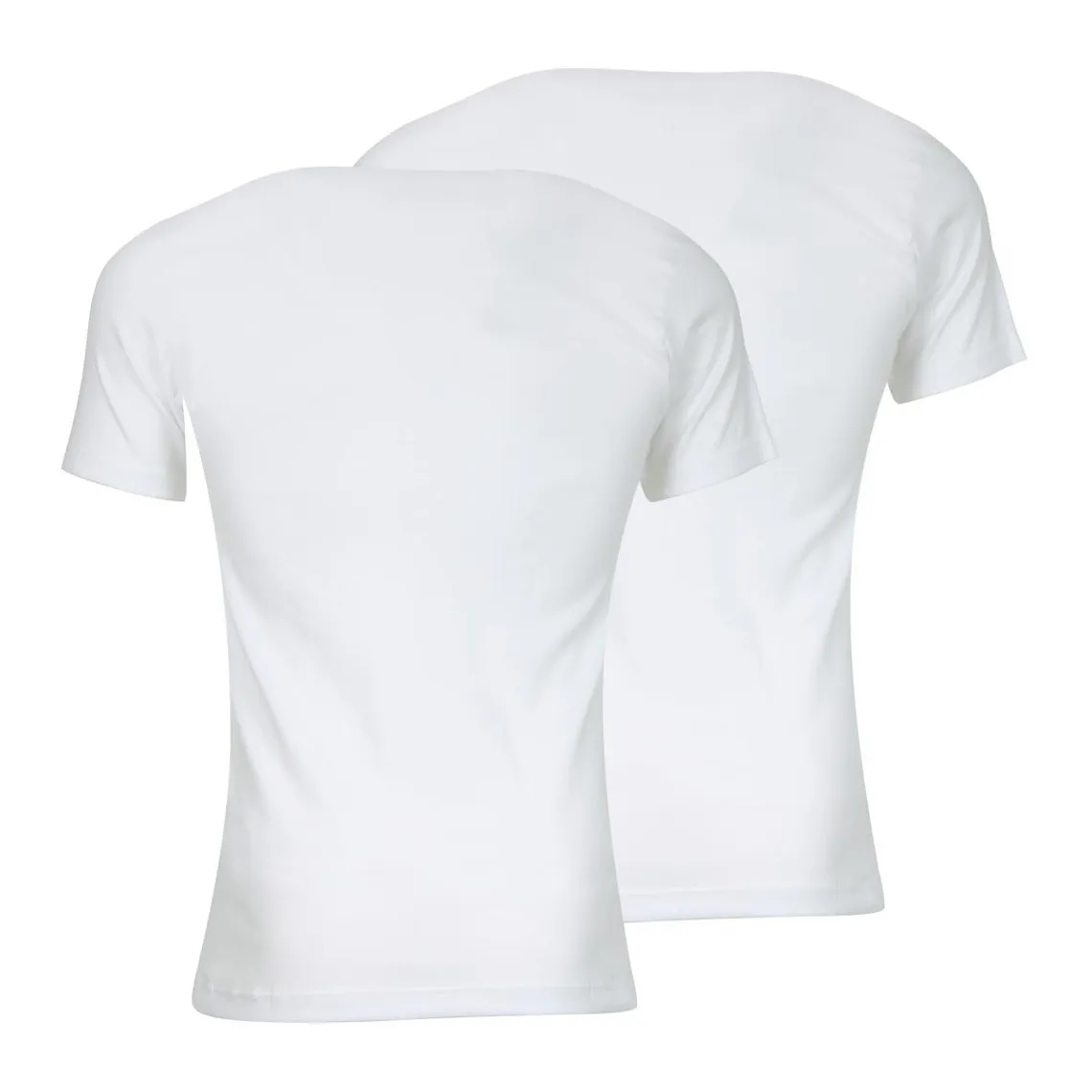 MenCorner White Organic Cotton T-shirt Pack of 2 Round Neck Men's T-shirts Athéna