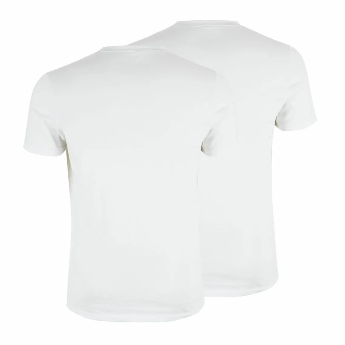 MenCorner Easy Color White V-neck Men's T-shirt Pack of 2 Cotton