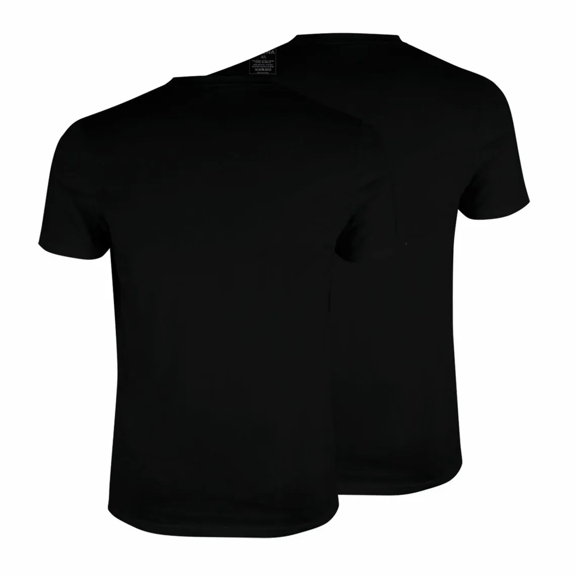 MenCorner Easy Color Black V-neck Men's T-shirt Pack of 2 Cotton Athéna