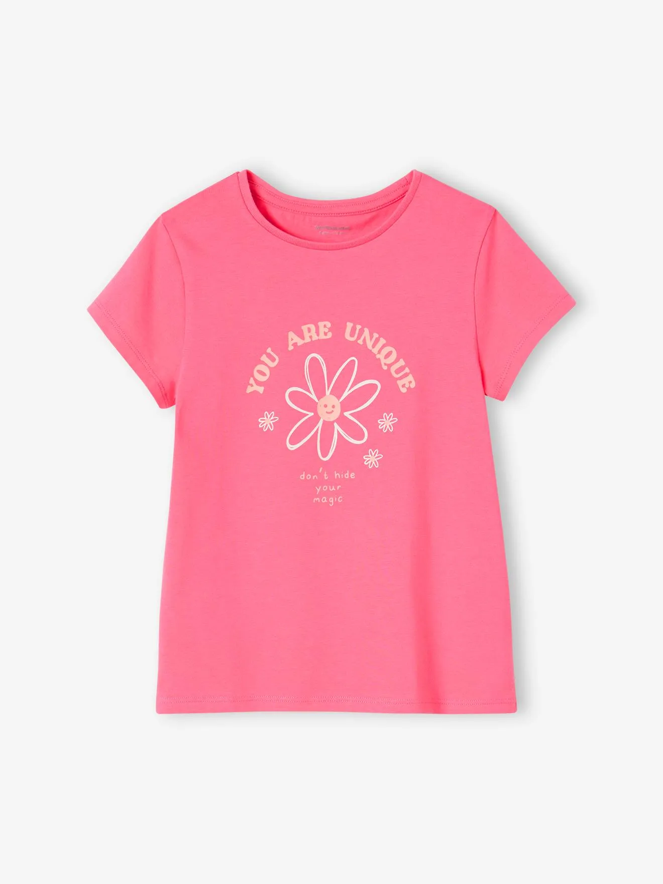 3-pack Pastel Yellow Girl's T-Shirts with Sparkly Details - Vertbaudet