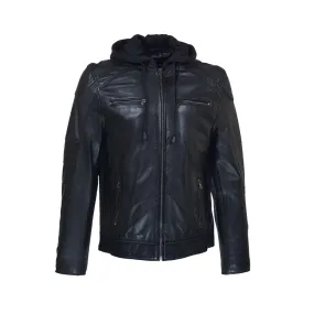 men's leather biker jacket - tema style