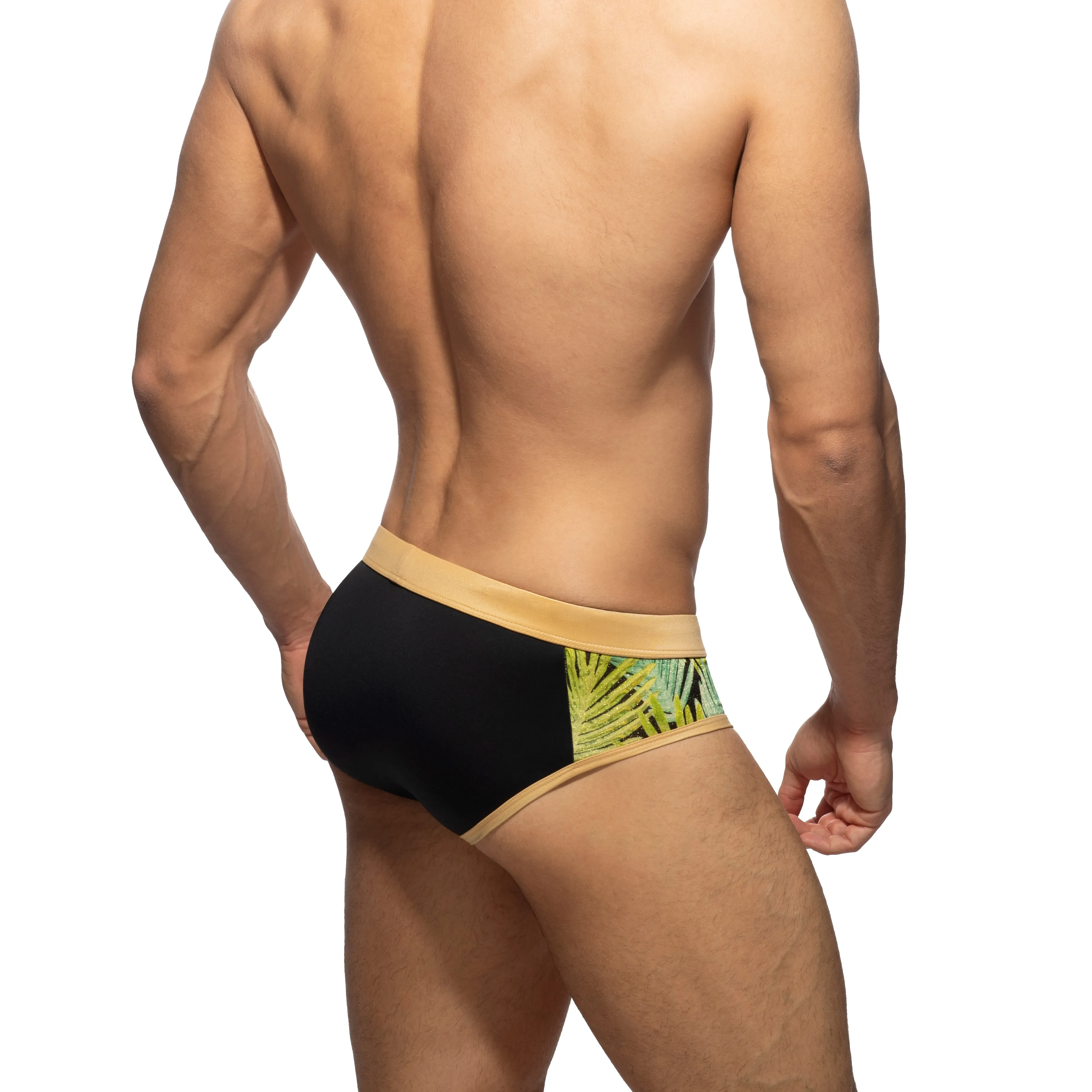 Men's swim briefs Side Leaves - ADDICTED: men's swimwear briefs sale ADDICTED