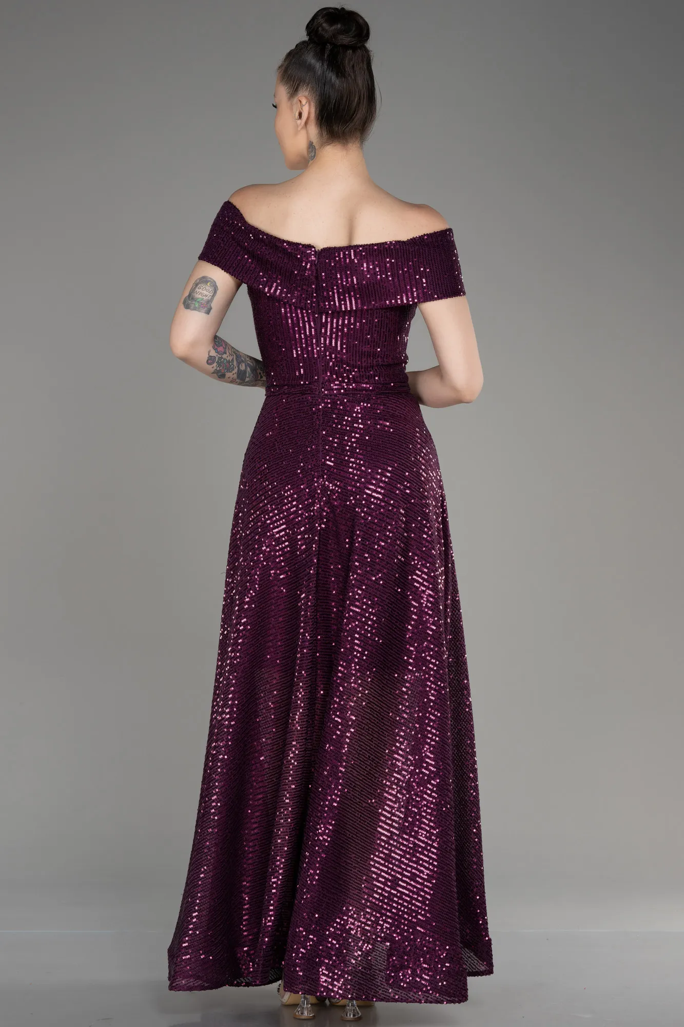 Midi Plum Ceremony Dress ABK2048.