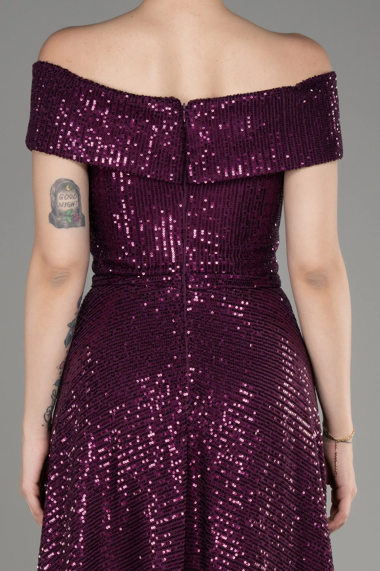 Midi Plum Ceremony Dress ABK2048.